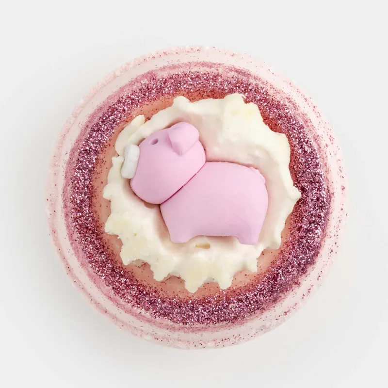 Ваннаға арналған бомба, 130 гр, ойыншықпен, қызғылт, Тутти-фрутти, Шошқа, Friends spa