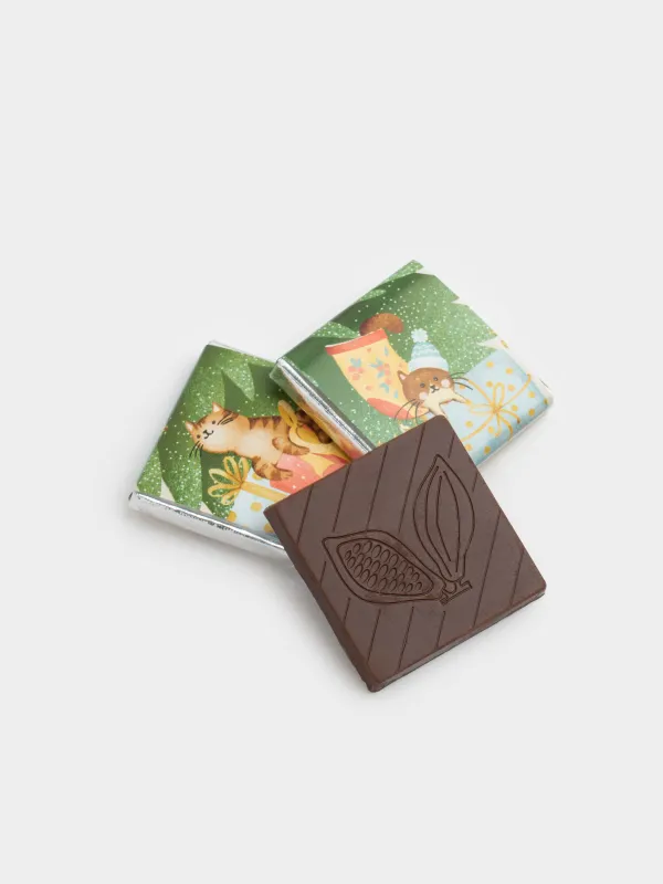 Сыйлық картасы, 20х15 см, 15 гр, шоколады бар, қағаз, Тілектері бар шырша, Christmas, image-6