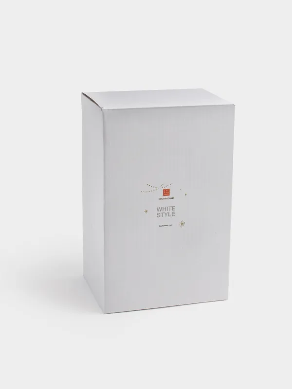 Снежный фонарь, 17 см, с подсветкой, пластик, белый, Мишка в домике, White style, image-6