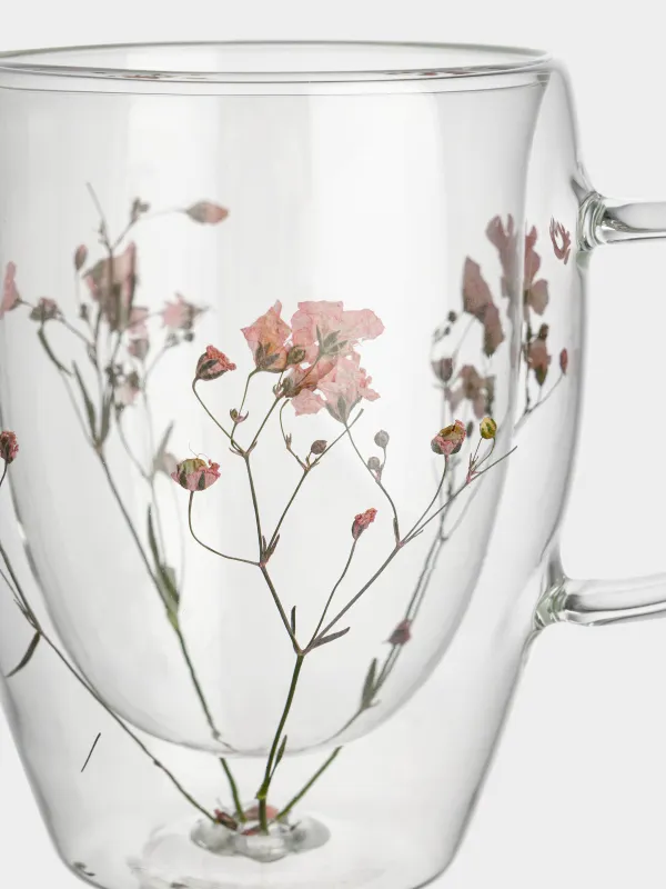 Кружка, 350 мл, стекло Б, с сухоцветами внутри, Air decor, image-3