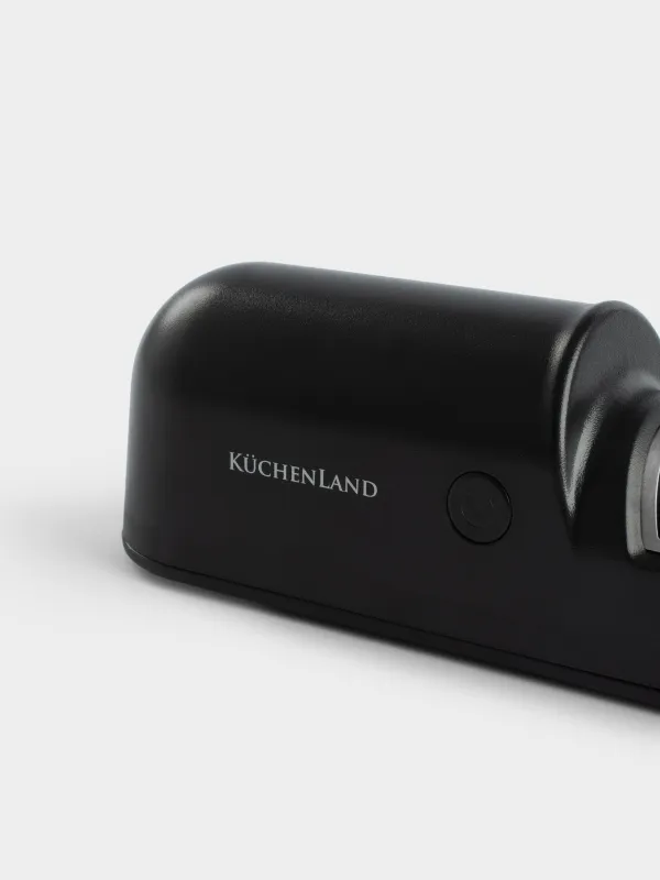 Точило для ножей, 19 см, два этапа заточки, электрическое, беспроводное, пластик/керамика, черное, Liberica, image-5