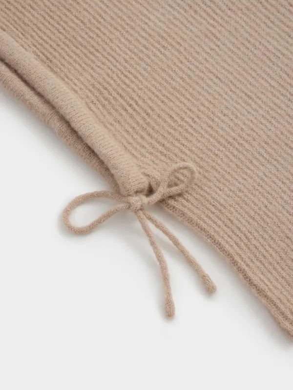 Әйелдерге арналған капор, бірыңғай өлшем, қырлы, акрил/эластан, мокко, Kapor, image-1