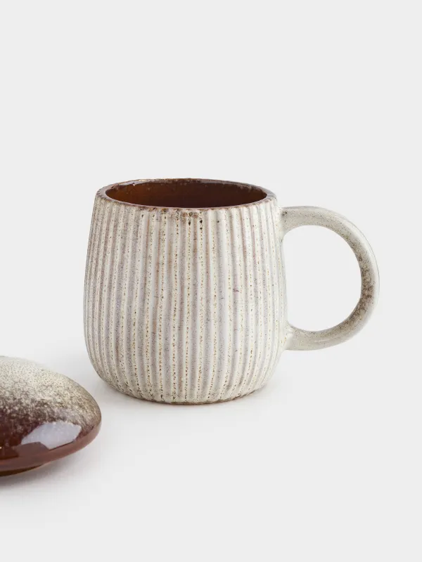 Саптыаяқ, 430 мл, қақпағы бар, фарфор Р, сүтті-қоңыр, Саңырауқұлақ, Colors autumn, image-3