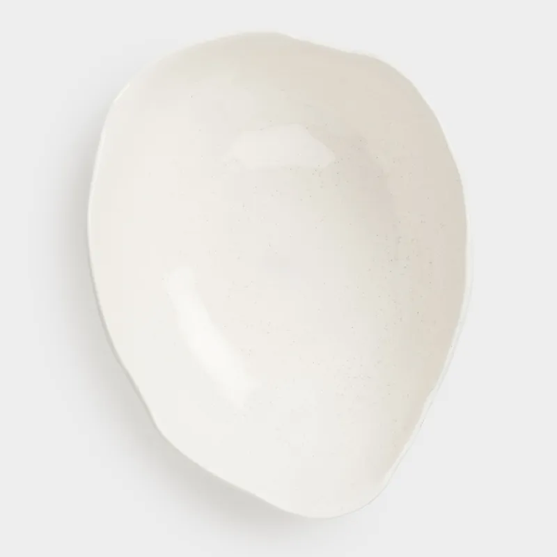 Жеміс вазасы, 27х9 см, керамика, сүт түстес, дақтары бар, тегіс емес жиек, Delicia, image-7