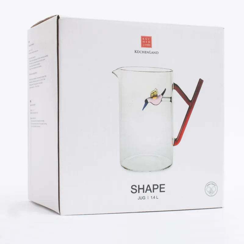 Құмыра, 1,4 л, шыны Б, қоңыр тұтқа, Колибри, Shape, image-5