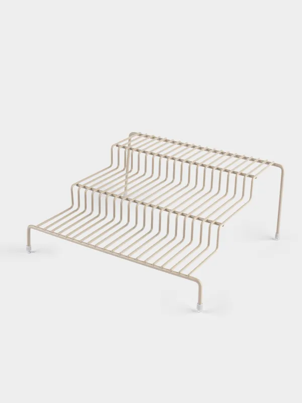 Шкафқа арналған сөре-органайзер, 26х25 см, 3 деңгейлі, металл, сарғылт-қоңыр, Beige style, image-1