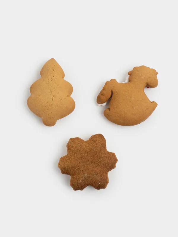 Пряник, 90 гр, глазурленген, зімбір, жиынтық, түрлі-түсті, Шырша/Жылқы/Қар ұшқыны, Prani, image-1