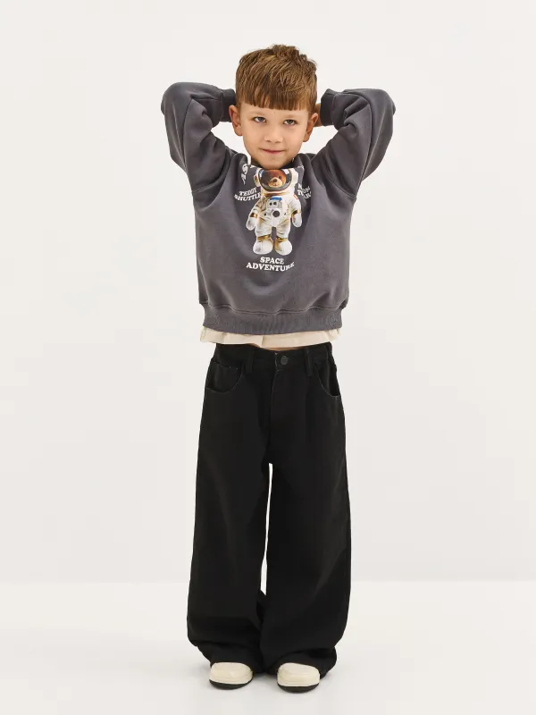 Балаларға арналған кеңжейде, өлшемі 98 см, ұлдарға арналған, мақта/полиэстер, сұр, Ғарышкер аю, Pedro, image-2