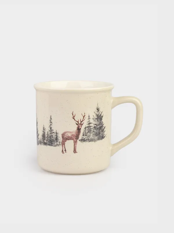 Саптыаяқ, 430 мл, фарфор N, сарғылт-қоңыр, Ормандағы бұғы, Woodland story, image-0