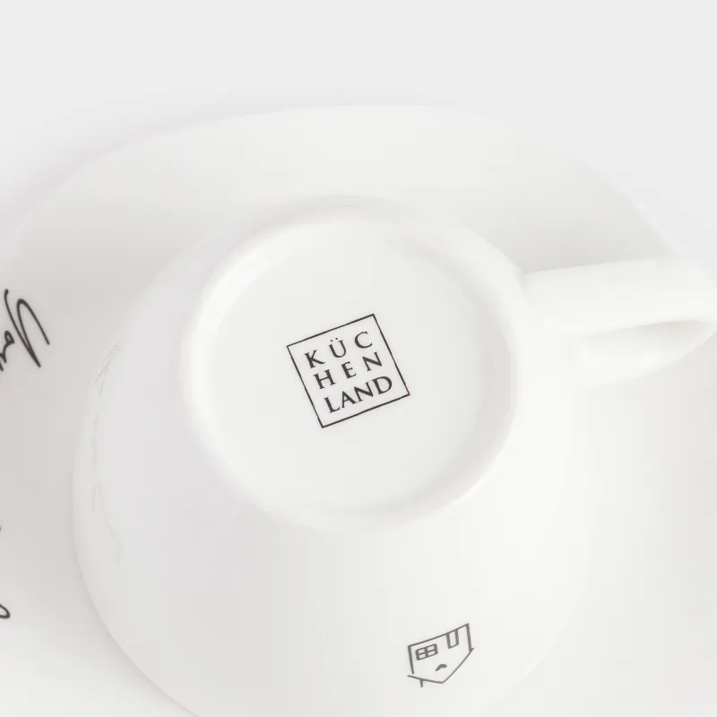 Шай жұбы, 1 адам, 2 зат, 200 мл, фарфор Р, ақ, Үй, Amour, image-4