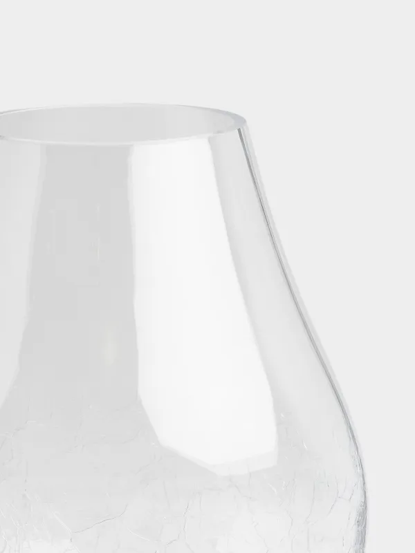 Ваза для цветов, 25 см, стекло, Кракелюр, Ice, image-2