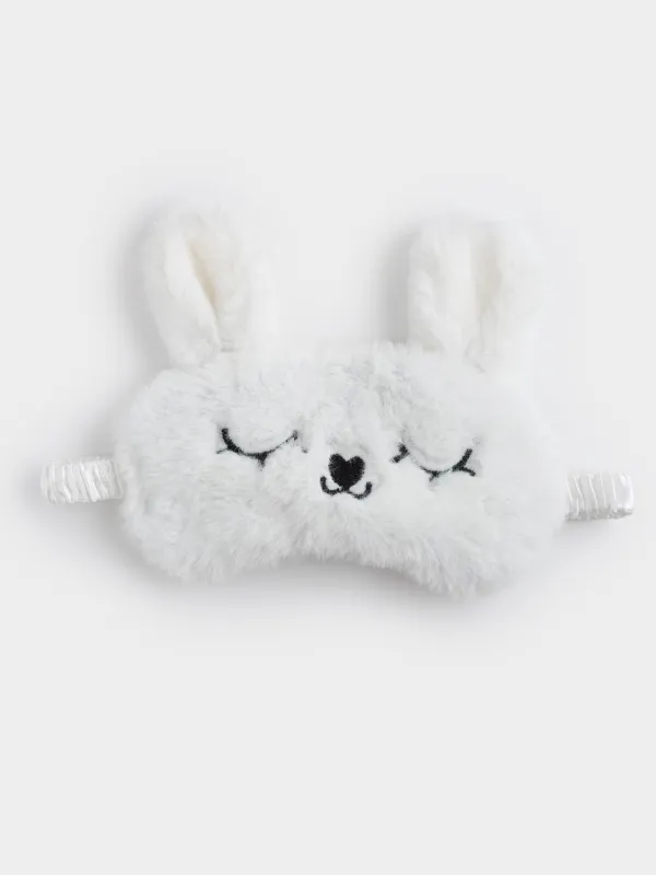 Ұйқыға арналған маска, 18 см, полиэстер/жасанды үлбір, сарғылт-қоңыр, Қоян, Rabbit, image-2