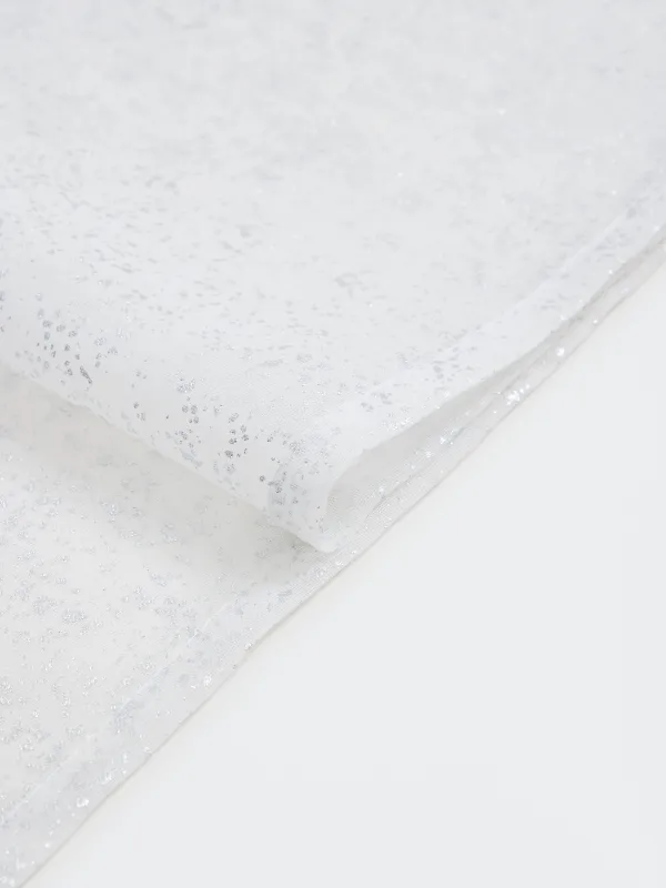 Үстел төсеніші, 40х160 см, полиэстер, ақ, Күміс шашыраулар, Heaven silver, image-1