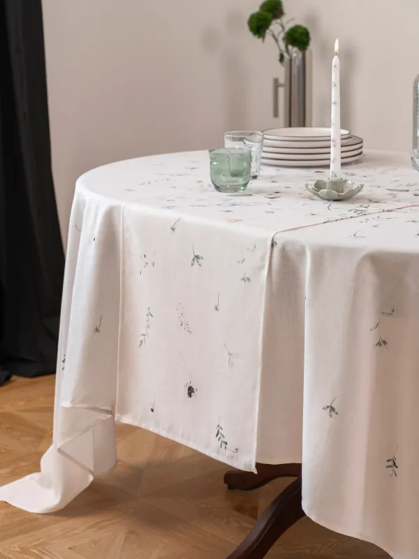 Дорожка настольная, 40х160 см, полиэстер, молочная, Весенние цветы, Flowery, image-7