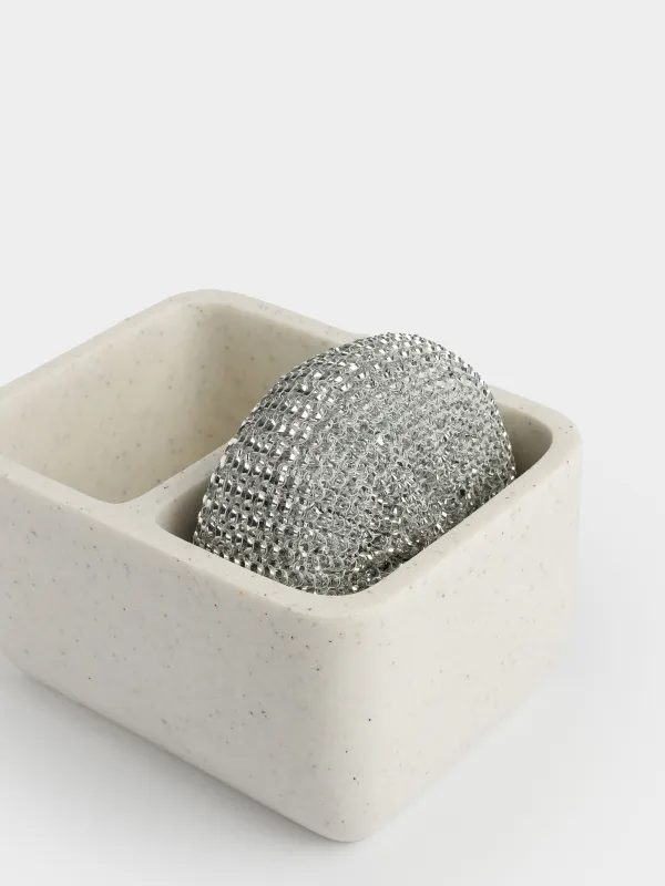 Ас үй губкасына арналған органайзер, 12 см, 2 бөлік, полирезин, құм, Dune, image-2