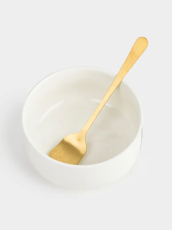 Пиала, 10х5 см, с ложкой, Chalet gold, image-2