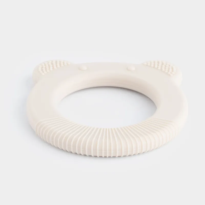 Тіс тазалағыш ойыншық, 7 см, силикон, сарғылт-қоңыр, Аю, Kiddy, image-2