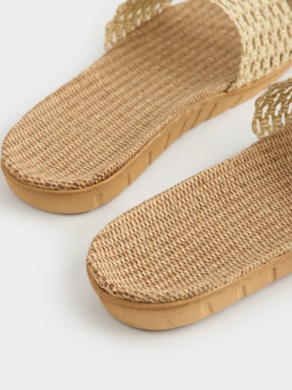 Әйелдер сандалдары, өлшемі 35-36, полиэстер/ТПР, сарғылт-қоңыр, Walk, image-2