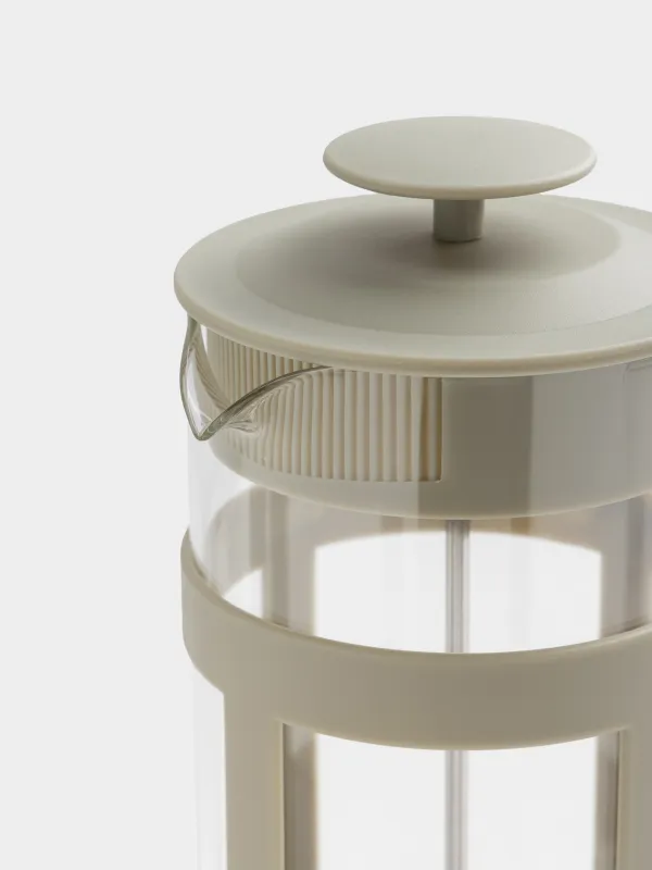 Френч-пресс, 1 л, шыны Б/болат, сарғылт-қоңыр/жасыл, Ketto, image-1