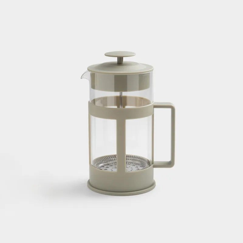 Френч-пресс, 1 л, шыны Б/болат, сарғылт-қоңыр/жасыл, Ketto