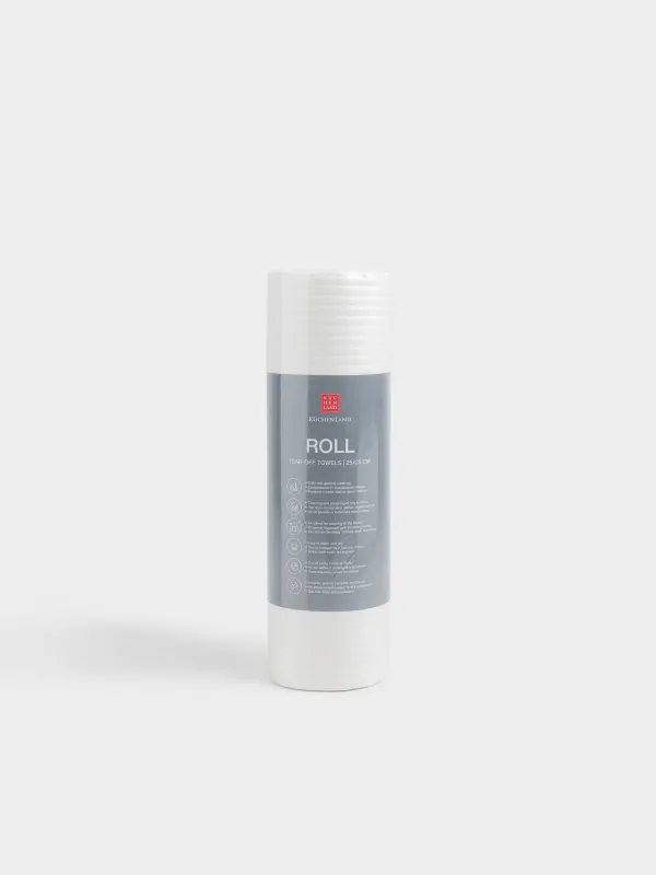 Полотенца рулонные, 25х25 см, 50 шт, целлюлоза, белые, Roll, image-0