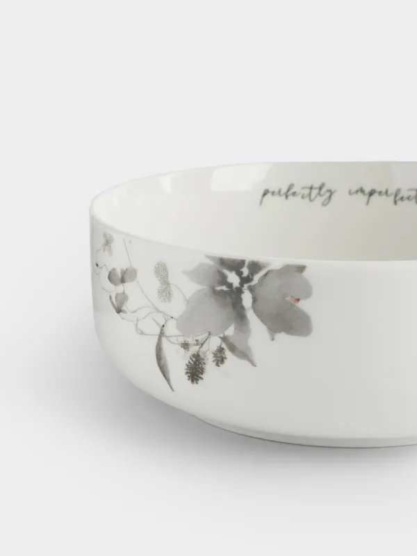 Салатник, 16х6 см, Серые цветы, Watercolor, image-2