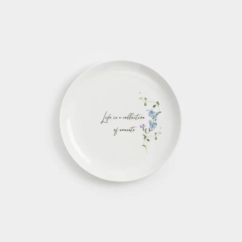 Тарелка закусочная, 21 см, фарфор N, белая, Полевые цветы, Cowslip