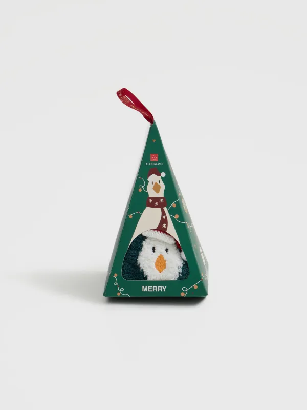 Әйелдер шұлықтары, үйге арналған, өлшемі 36-38, қорапта, полиэстер, сүтті жасыл, Қалпақ киген қаз, Merry, image-3