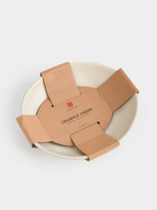 Салатник, 22х6 см, Мятый эффект, Crumple creme, image-6