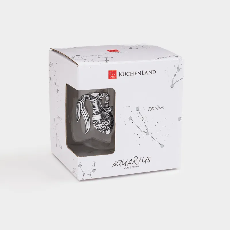 Саптыаяқ, 350 мл, металлдан жасалған шыны, күміс, Суқұйғыш, Air zodiac, image-4