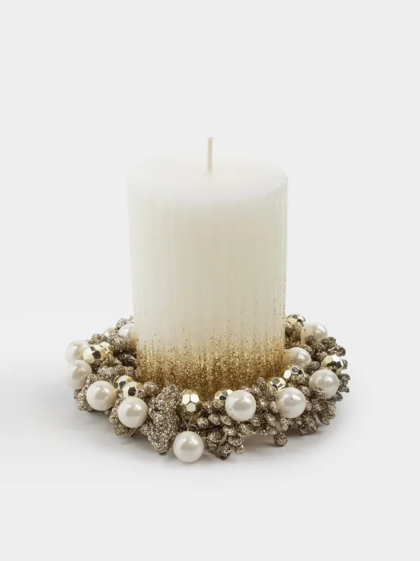 Сәндік гүл шоғы, 6/10 см, шай шамына арналған, полиэтилен/пластик, шампан, Шарлар, Bronze decor, image-4