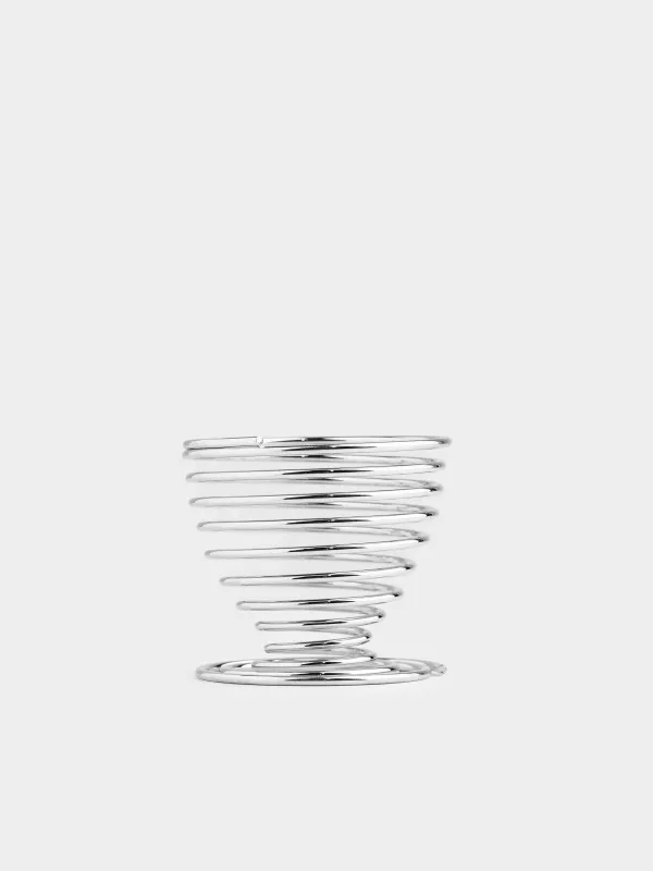 Подставка для яйца, 5 см, сталь, серебристая, Вихрь, Twist silver, image-2