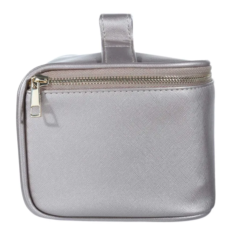 Косметикалық сөмке, 23х13 см, тұтқасы бар, полиуретан, алтын, Beauty, image-1