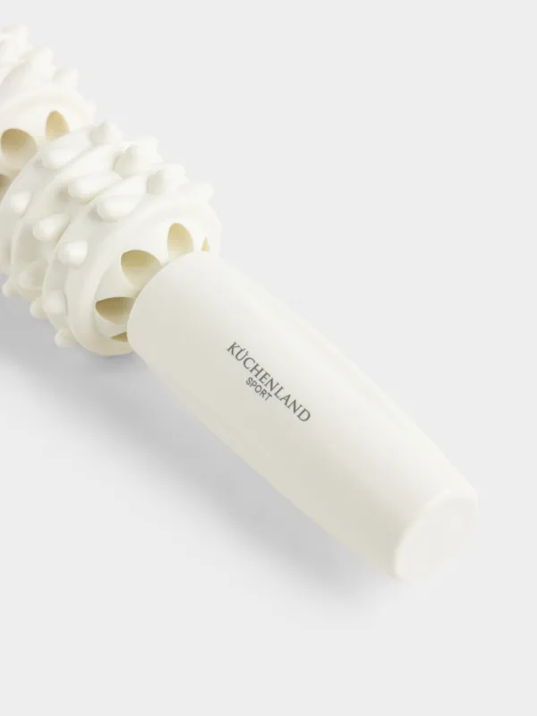 Массаждық ролик, 31 см, йога мен фитнеске арналған, пластик, сүт түстес, Sport, image-3