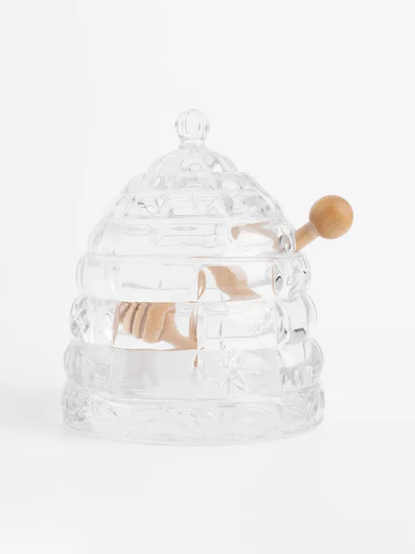 Балға арналған банкі, 290 мл, қасық, шыны Р/ағаш, Өрнектер, Honey, image-1
