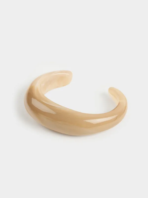 Браслет, 8 см, смола, коричневый, Mineral, image-3