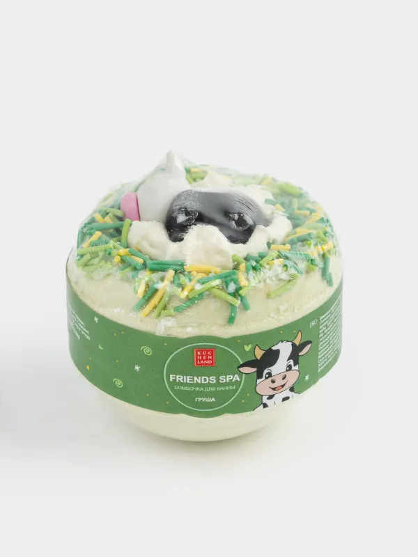 Ваннаға арналған бомба, 130 гр, ойыншықпен, жасыл, Алмұрт, Сиыр, Friends spa, image-4