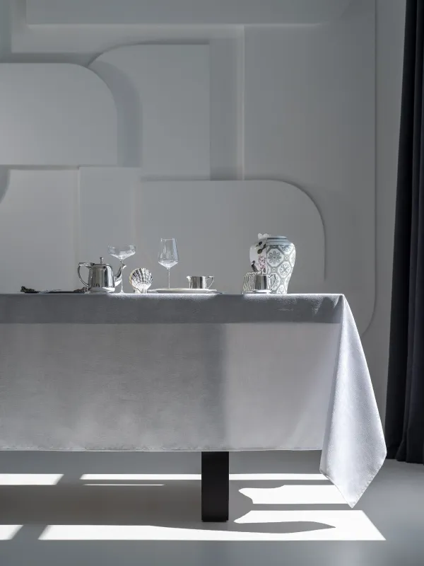 Дастархан, 160х160 см, полиэстер, ақ, Jacquard, image-0