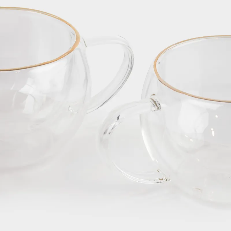 Саптыаяқ, 270 мл, 2 дана, шыны Б, алтын жиегі бар, Air gold, image-4