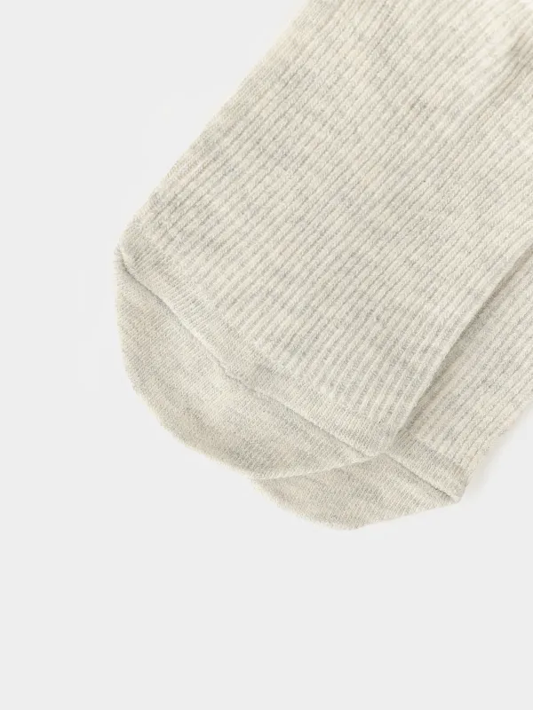 Әйелдерге арналған қысқа шұлықтар, өлшемі 39-41, мақта/полиэстер, сұр меланж, Rib basic, image-3