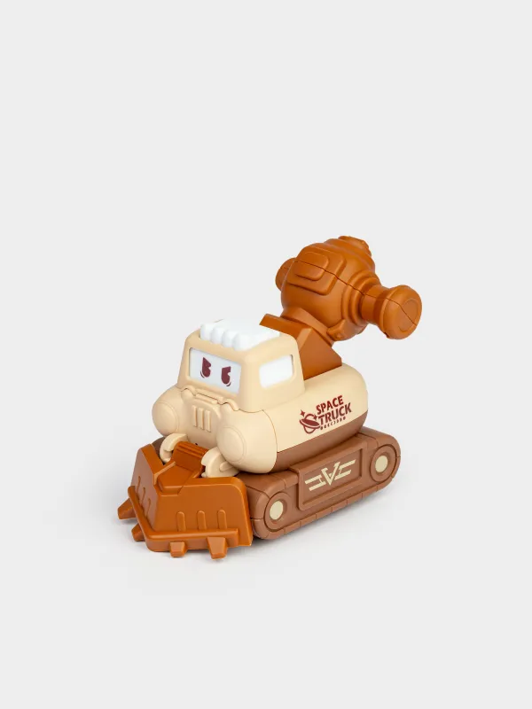 Ойыншық, 12х11 см, пластик, қоңыр, Бульдозер, Traffic, image-0