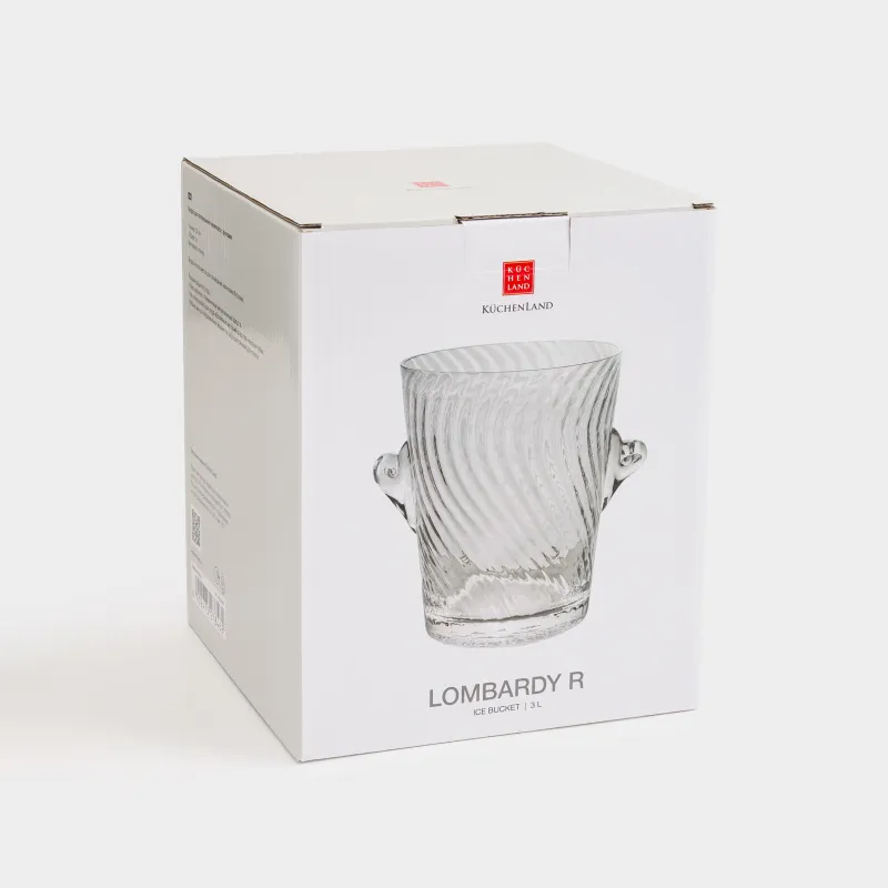 Сусындарды салқындатуға арналған шелек, 20 см, тұтқалары бар, шыны, Lombardy R, image-3