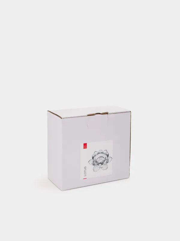 Подсвечник, 12x5 см, для чайной/тонкой свечи, стекло, Лотос, Lotus, image-4