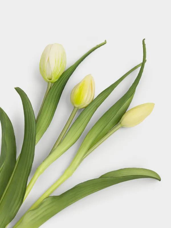 Жасанды гүл шоғы, 40 см, ПВХ/металл, Сары қызғалдақтар, Tulip garden, image-1