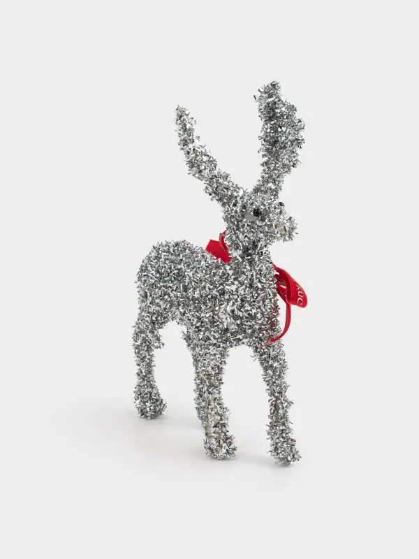 Мүсінше, 32 см, металл, күміс, Бұғы, Deer sparks, image-2