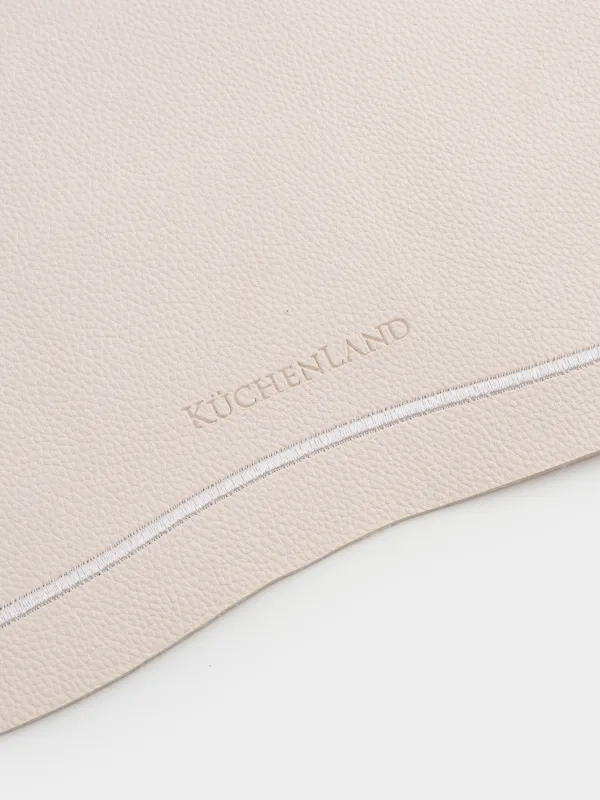 Салфетка под приборы, 38х47 см, ПВХ/полиэстер, фигурная, молочная, Винтаж, Rock vintage, image-3