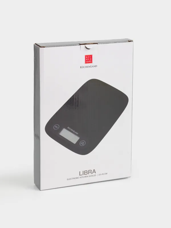 Ас үй таразылары, 22х16 см, электронды, аспалы, пластик/резеңке қара, Libra, image-4