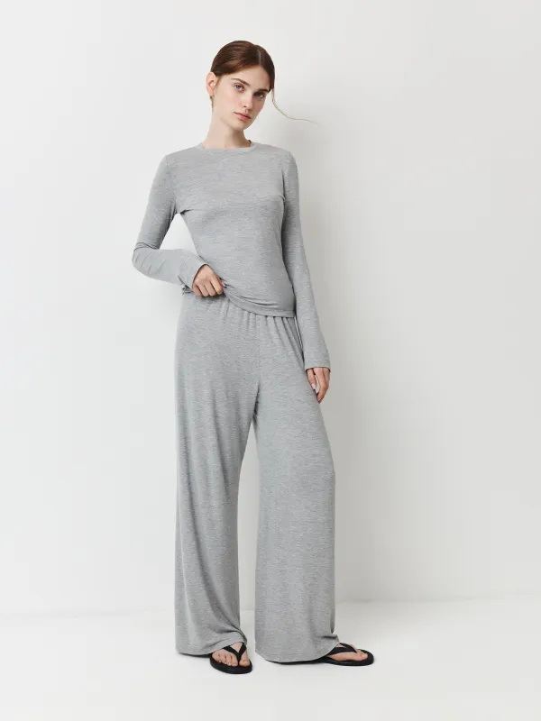 Әйелдер шалбары, үйге арналған, өлшемі М, вискоза/спандекс, сұр, Braith, image-1