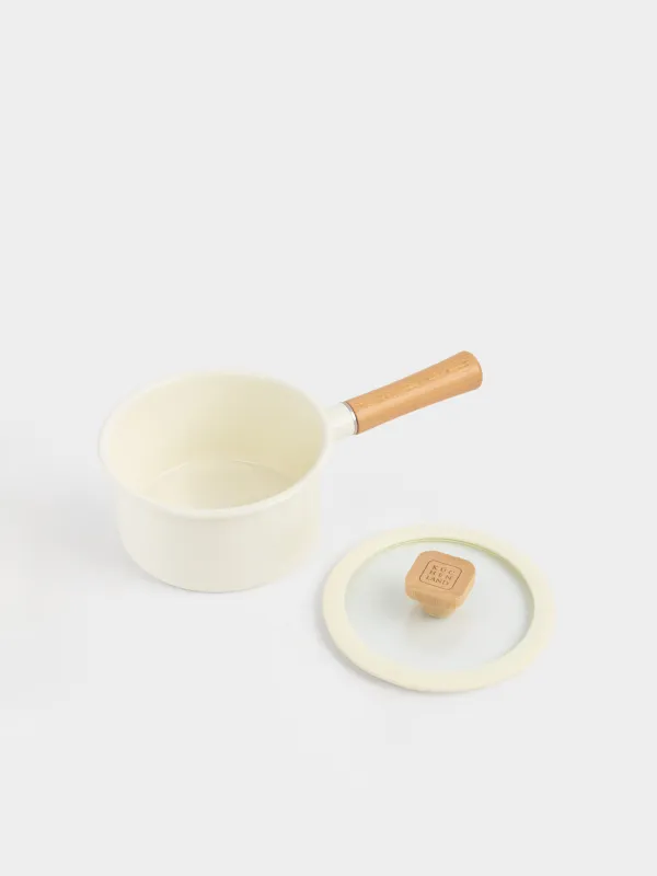 Ковш, 16 см, с крышкой, Enamel wood, image-3