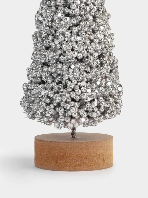 Мүсінше, 20 см, пластик, күміс, Шырша, Silver style, image-1